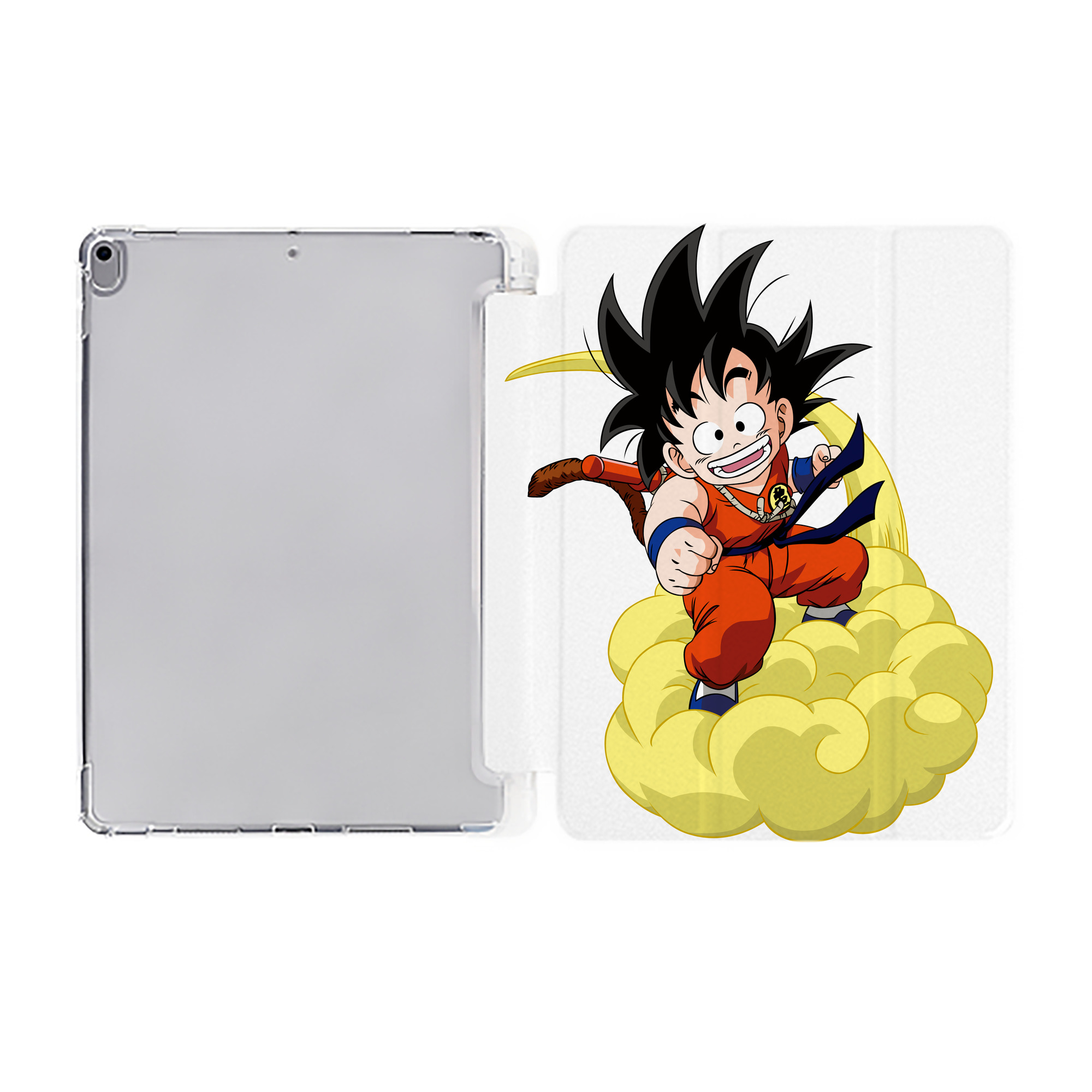 （画像用） ドラゴンボール 孫悟空（そん ごくう）Son Goku カカロット DRAGON BALL Kakarotto IPad ケース ペン収納付き 三つ折りスタンド PUレザー×シリコン 対応機種9.5/10.5/10.9インチ